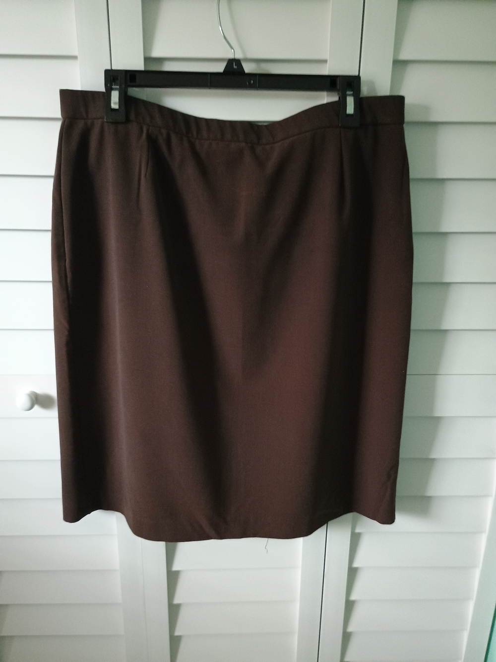 Briggs New York Dark Brown Office Skirt